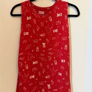 Celebrate Together Women's Red Graphic Tank Top Valentine’s Day- holiday wear